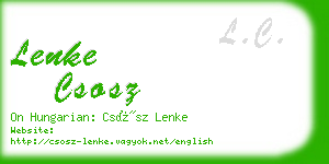 lenke csosz business card